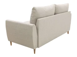 Sofá 3 Plazas Mave Salón Comedor Contemporáneo Beige, Madera, 180 cm