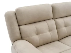 Sofá 3 plazas relax eléctrico de microfibra beige ORTIANO