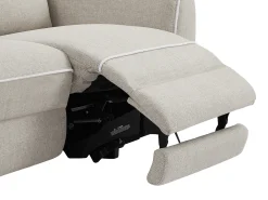 Sofá 3 plazas relax eléctrico de tela beige MACARI