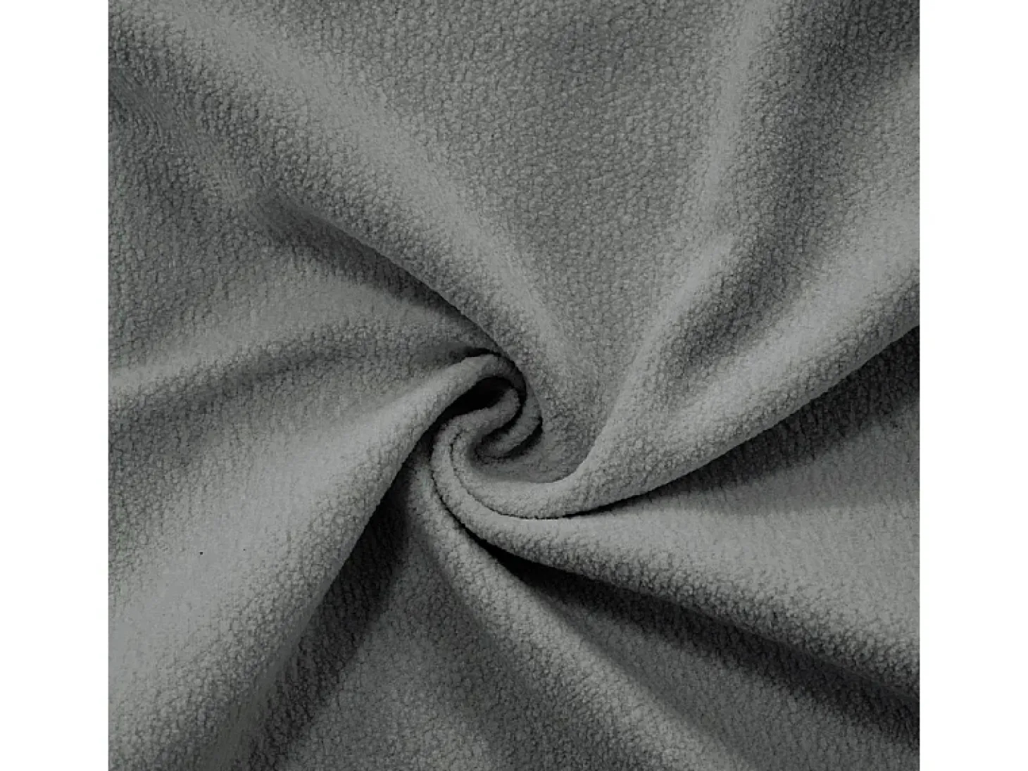 Sofá 4 plazas tejido felpa gris - con 6 cojines - estructura madera maciza - 406x77x81cm