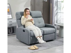Sofá Andros Homcom reclinable gris 101x118x95 cm