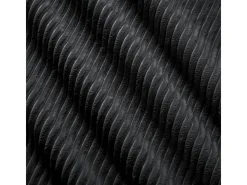 Sofá angular 2 plazas modular - de Pana - con 2 cojines y otomana - ergonómico - 208x178x75cm - Negro