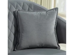 Sofá Azaki Homcom 2 plazas + almohadas + reposabrazos gris 76x124x69 cm