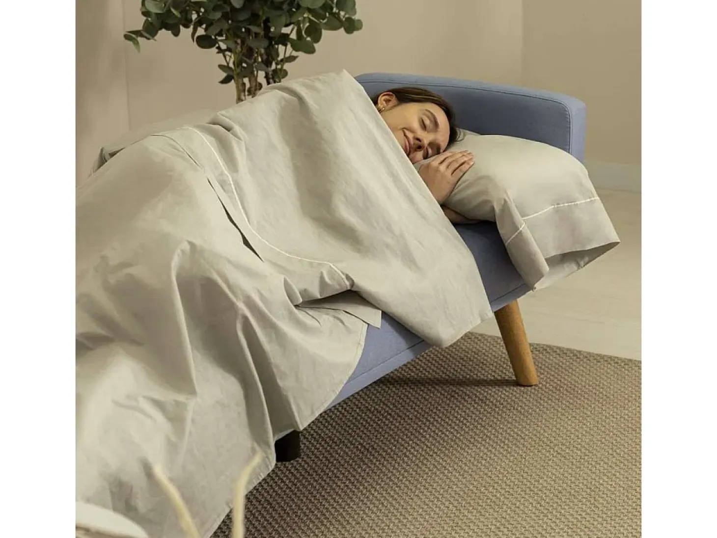 Sofá Cama One Dots Azul - Nalui