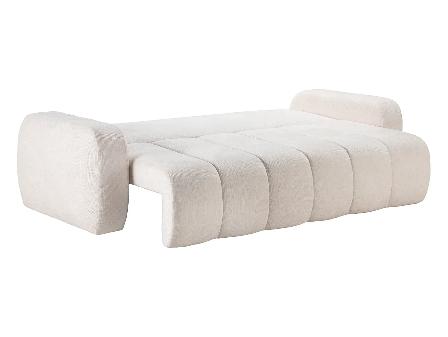 Sofá cama 3 plazas en chenilla beige TALIVO