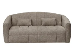 Sofá cama 4 plazas rápido en tela bouclé topo cama 160 cm RETUNA