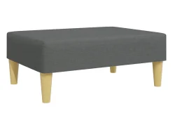 Sofá cama 2 plazas y almohadas taburete terciopelo gris oscuro