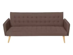 Sofá cama clic clac de 3 plazas en tejido, reclinable Malibu - Marrón