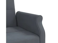 Sofá cama con cojines terciopelo gris oscuro