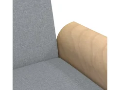 Sofá cama con reposabrazos tela gris claro