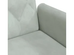 Sofá cama con reposabrazos terciopelo gris claro