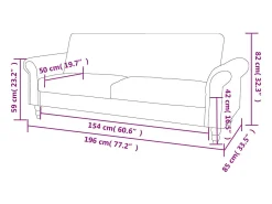 Sofá cama convertible con reposabrazos de ante sintético marrón