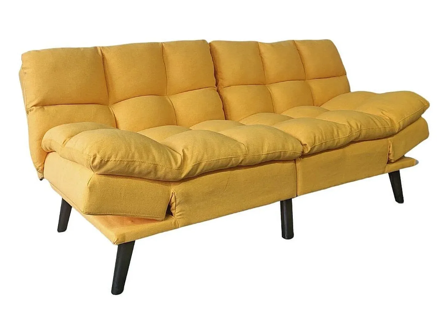 Sofá cama Cushion sistema clic clac amarillo 81x183x86,5 cm Adec