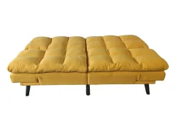 Sofá cama Cushion sistema clic clac amarillo 81x183x86,5 cm Adec