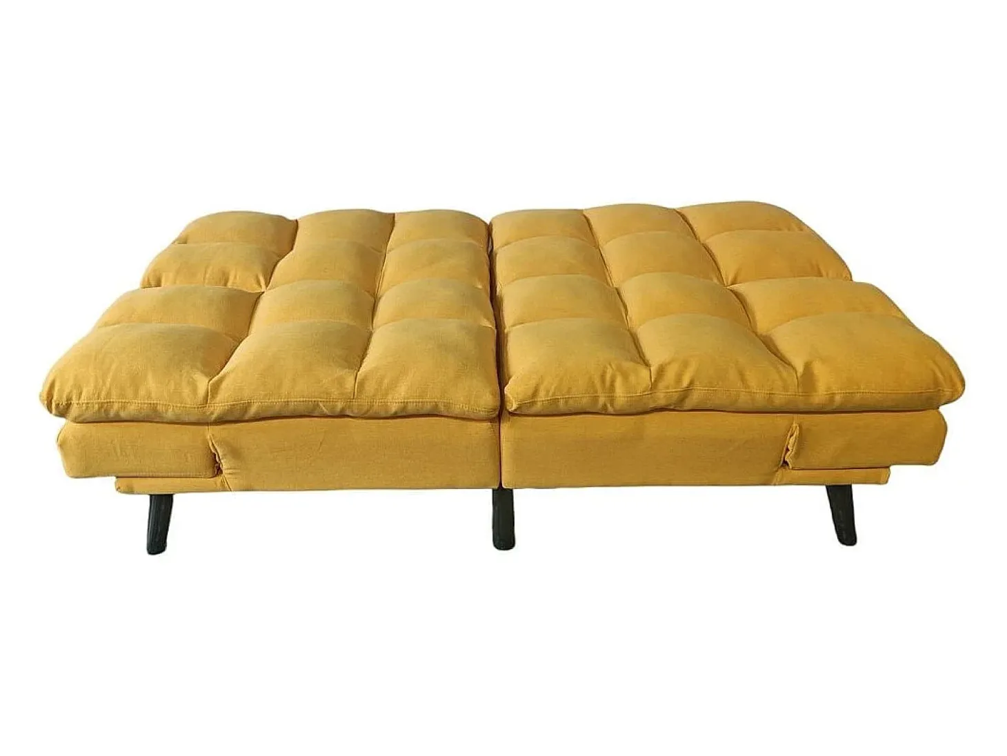 Sofá cama Cushion sistema clic clac amarillo 81x183x86,5 cm Adec