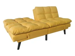 Sofá cama Cushion sistema clic clac amarillo 81x183x86,5 cm Adec