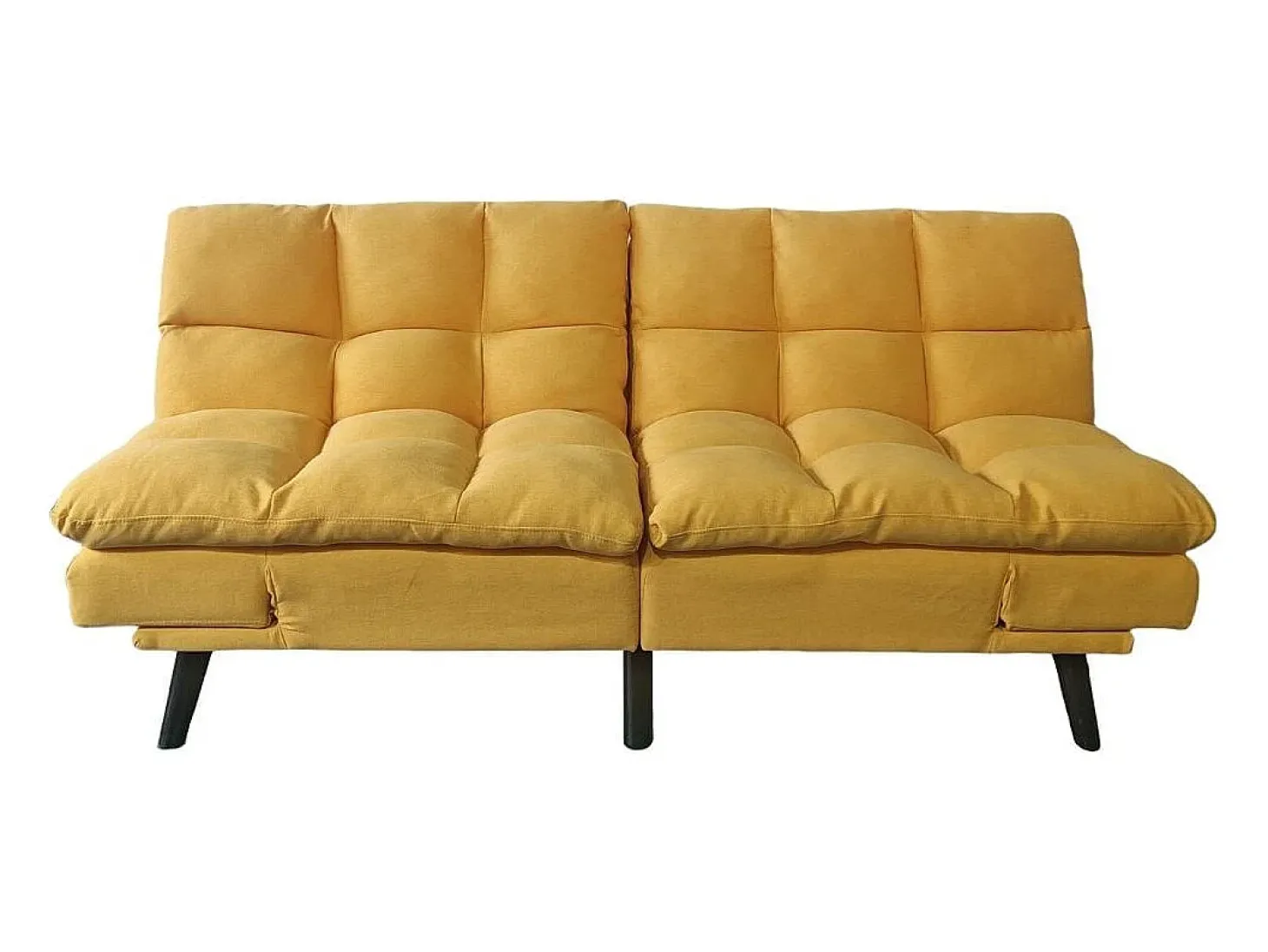 Sofá cama Cushion sistema clic clac amarillo 81x183x86,5 cm Adec