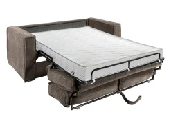 Sofá cama de 4 plazas con apertura italiana de pana beige LORETO