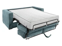 Sofá cama de 4 plazas con apertura italiana de pana beige LORETO