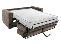 Sofá cama de 3 plazas con apertura italiana de pana beige LORETO