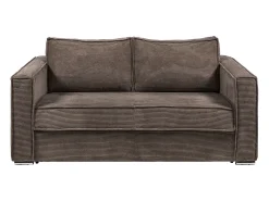 Sofá cama de 3 plazas con apertura italiana de pana beige LORETO