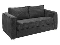Sofá cama de 3 plazas con apertura italiana de pana beige LORETO
