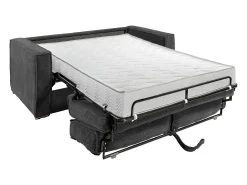 Sofá cama de 3 plazas con apertura italiana de pana beige LORETO