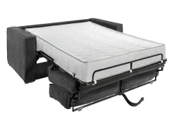 Sofá cama de 3 plazas con apertura italiana de pana beige LORETO