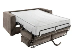Sofá cama de 4 plazas con apertura italiana de pana beige LORETO