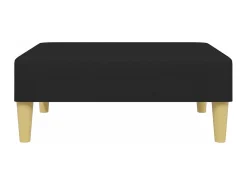 Sofá cama de 2 plazas con almohadas y taburete tela negro
