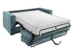 Sofá cama de 4 plazas con apertura italiana de pana beige LORETO