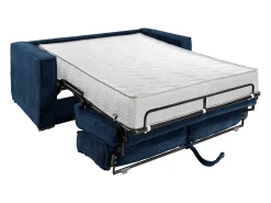 Sofá cama de 4 plazas con apertura italiana de pana beige LORETO