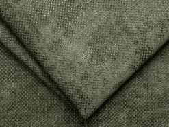 Sofá cama de 3 plazas con convertible de apertura rápida de tela verde - 140 cm de ancho de cama - Colchón de 22 cm BOLIPO