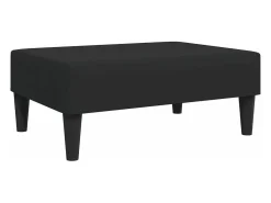 Sofá cama de 2 plazas con taburete terciopelo negro