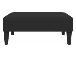Sofá cama de 2 plazas con taburete terciopelo negro