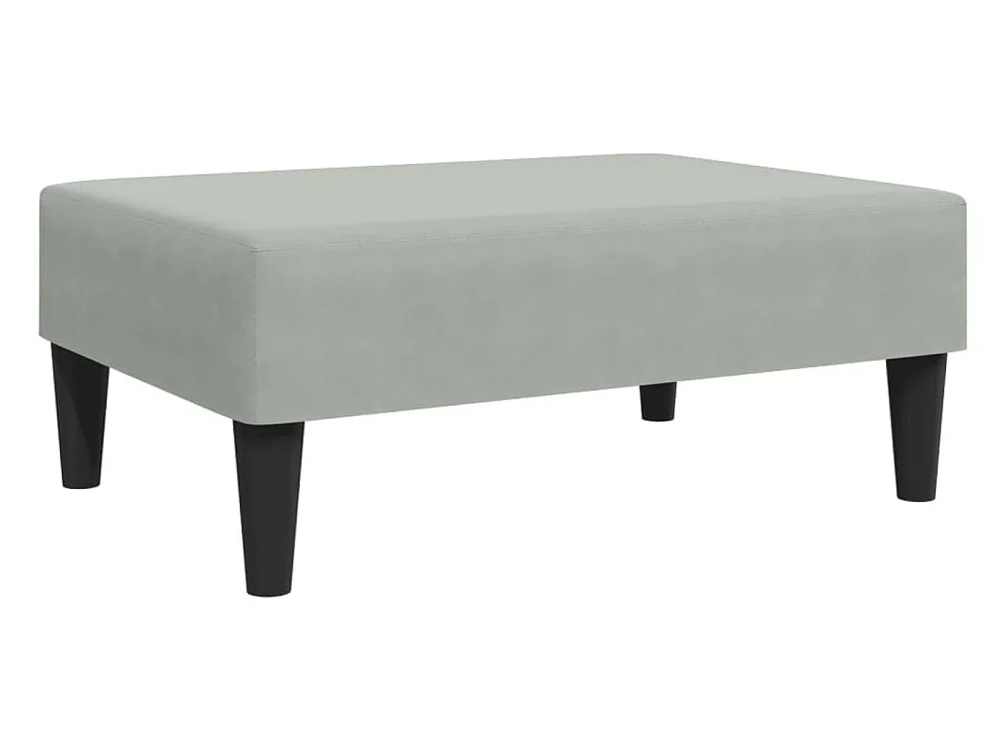 Sofá cama de 2 plazas con taburete terciopelo gris claro