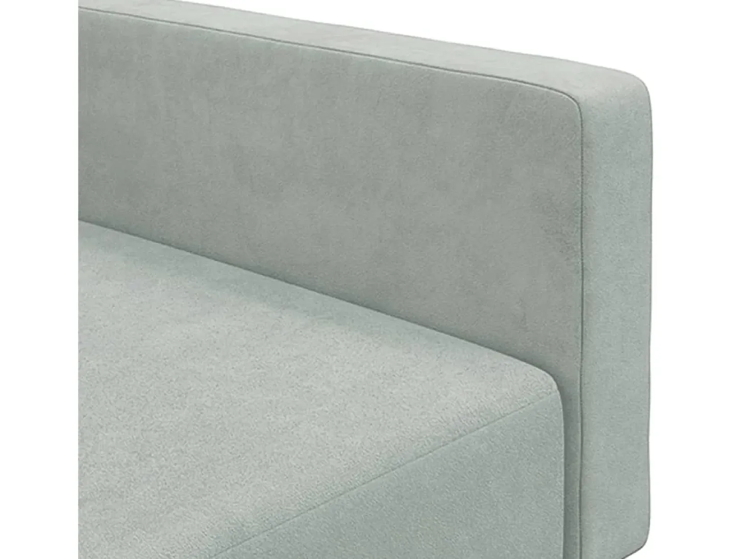 Sofá cama de 2 plazas con taburete terciopelo gris claro