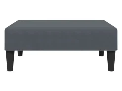 Sofá cama de 2 plazas con taburete terciopelo gris oscuro