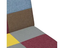 Sofá cama de 2 plazas con taburete tela Patchwork