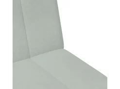 Sofá cama de 2 plazas con taburete terciopelo gris claro