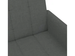 Sofá cama de 2 plazas con taburete tela gris oscuro