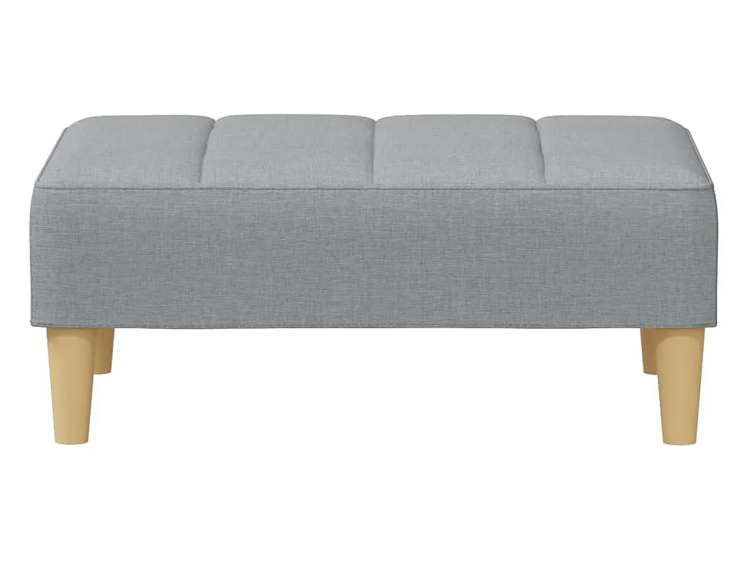 Sofá cama de 2 plazas con taburete tela gris claro