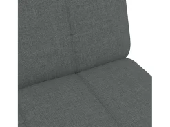 Sofá cama de 2 plazas con taburete tela gris oscuro
