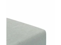 Sofá cama de 2 plazas con taburete terciopelo gris claro