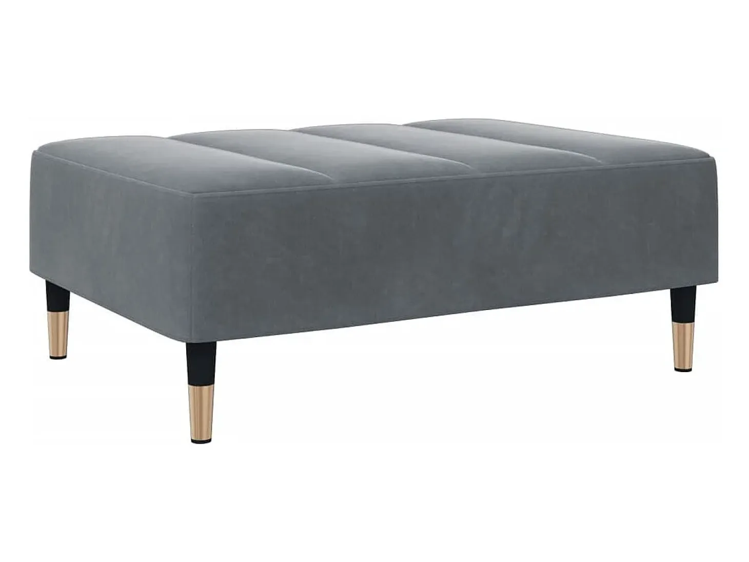 Sofá cama de 2 plazas con taburete terciopelo gris oscuro