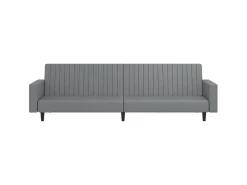 Sofá cama de 2 plazas cuero sintético gris