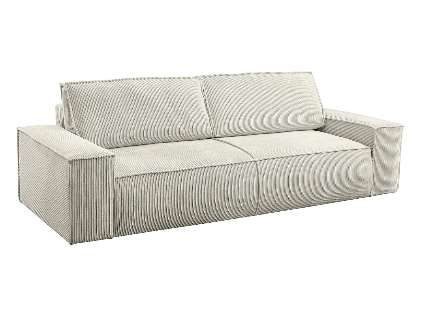 Sofá cama de 4 plazas de pana beige - AMELIA de Pascal Morabito