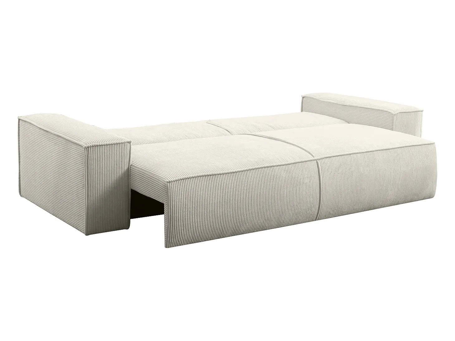 Sofá cama de 4 plazas de pana beige - AMELIA de Pascal Morabito