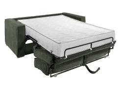 Sofá cama de 4 plazas de pana color beige LORETO