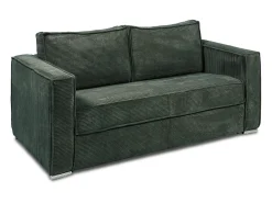 Sofá cama de 4 plazas de pana color beige LORETO